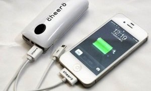 cheero Power Grip 5200mAh 大容量モバイルバッテリー (2出力ポート／ポーチ付)
